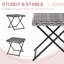 Square Metal Folding Outdoor Coffee Table , 40cm cm W 40cm cm D