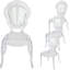 Chaise d'appoint Kennady en transparent