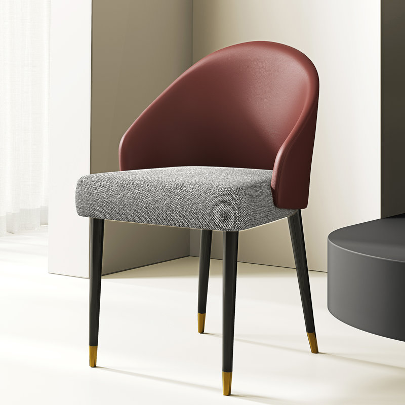 Chaise d'appoint Kimla, Gris / rouge
