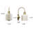 Armed Wall Sconce with Cream Glass Shade