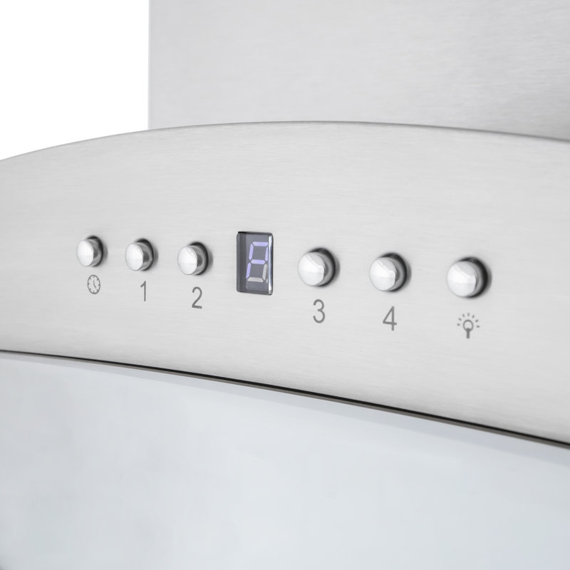 Hotte murale ZLINE Convertible Vent en acier inoxydable et verre , 30"