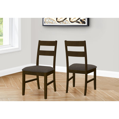 Dining Chair, Set Of 2, Upholstered, Side, Dining Room, Kitchen, Solid Wood, Fabric, Transitional