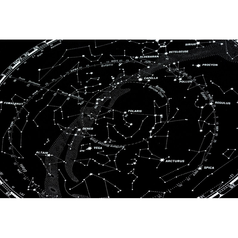 Star Map Of Northern Hemisphere by Jtyler - Wrapped Canvas Print, 61cm H x 91cm W