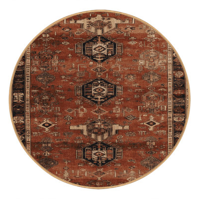Machine Washable Turkish Brown Area Rug