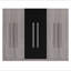 Rangement à 6 portes pour garde-robe en bois pour chambre à coucher, avec 2 tiroirs à l'intérieur