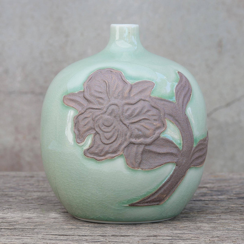 Pot en céramique d’intérieur/d’extérieur bleu 6 po