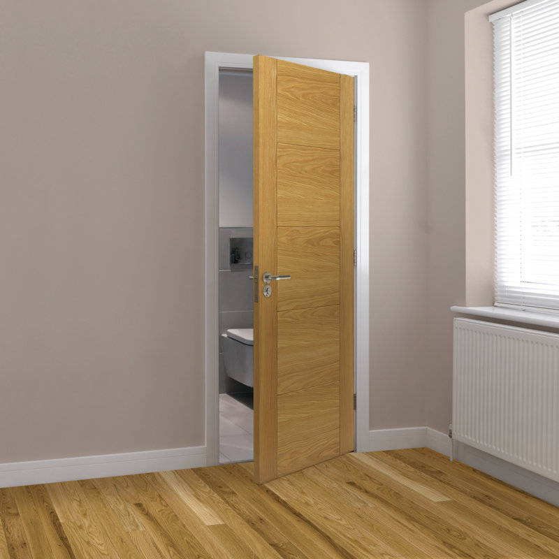 Latefia Oak Fire Door Prefinished, 198.1cm  H x 61cm W x 4.4cm D