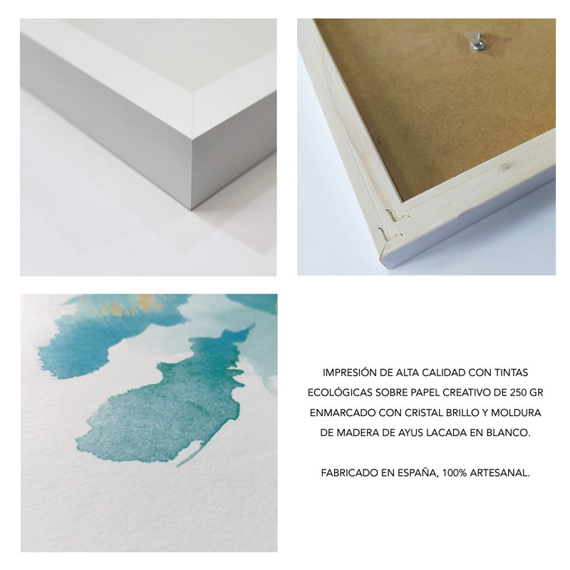 Nature Flores Violetas by Bruno Vázquez - Single Picture Frame Painting, 90cm H x 60cm W x 3cm D