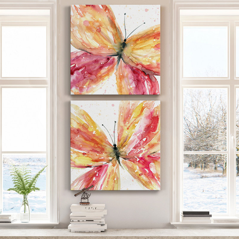 «Butterfly Brook I», ensemble de 2 reproductions sur toiles tendues, H 32 po x l 64 po x P 1 po