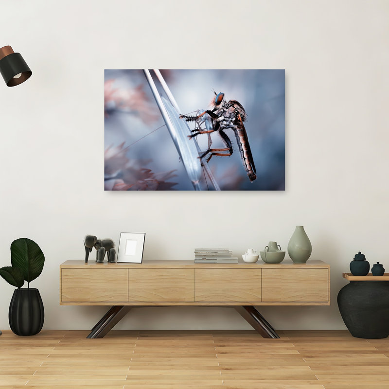 Blue-Eyed Predator Contemporary Wall Art Print 1 Piece Wrapped Canvas Wall Art, 101.6cm H x 152.4cm W