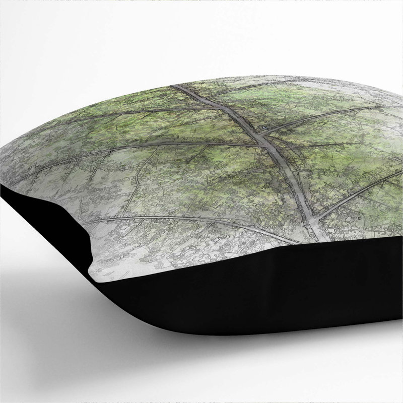 Square Throw Cushion, 40cm H x 40cm W x 15cm D, Black
