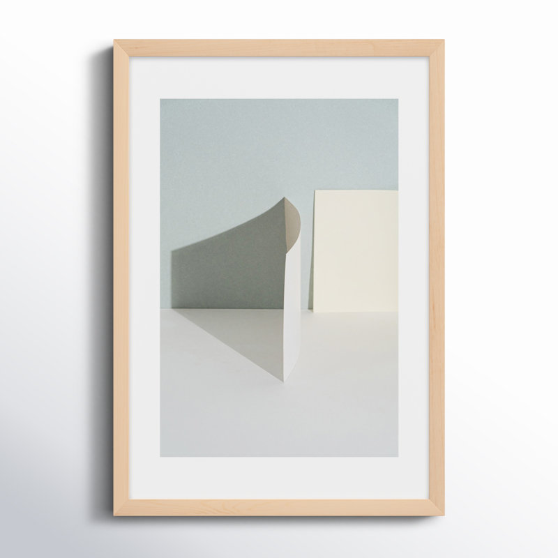 Clean Slate As An Object 3 Print by Svetlana Smirnova, 20" H x 14" W x 1.25" D, Maple Framed