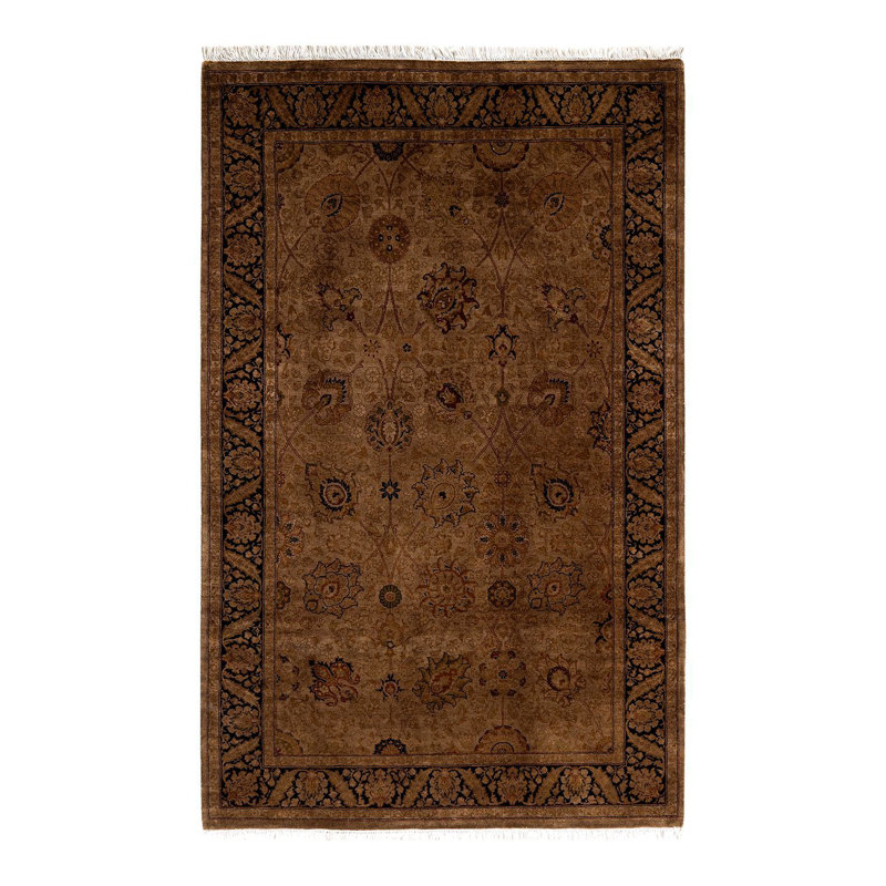 Fine Vibrance One-of-a-Kind 4'1" x 6'8" Hand Knotted Area Rug