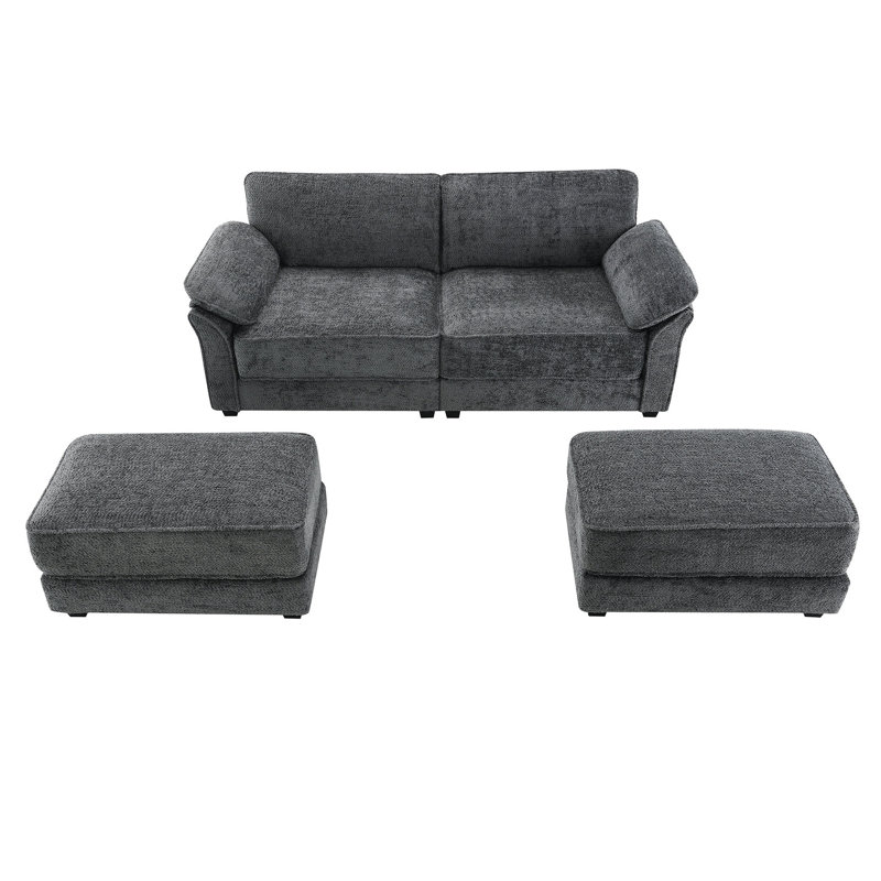 Lit modulaire convertible, 4 avec, revêtement en chenille confortable pour lit modulaire, capacité de 4 personnes, revêtement, élégant et pratique