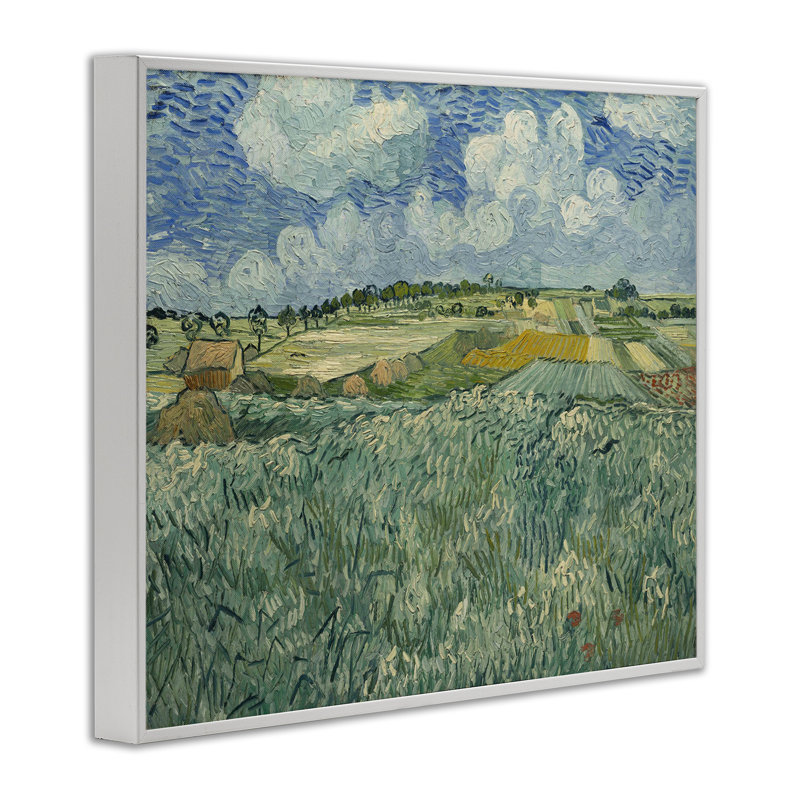Giclée classique Van Gogh Farmland par one1000paintings, H 11 po x l 14 po, Estampe numérique encadrée blanc bord de mer