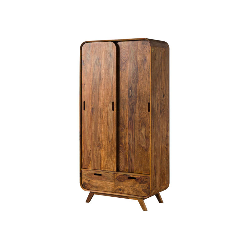 1 Door Wardrobe, Lacquered Light Brown