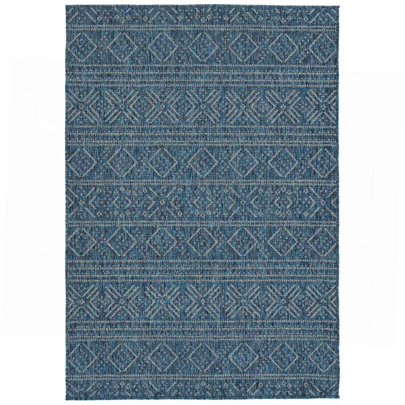 Tapis texturé moderne, transitionnel, géométrique, de style Sud-Ouest, Tapis de couloir 2 pi x 6 pi