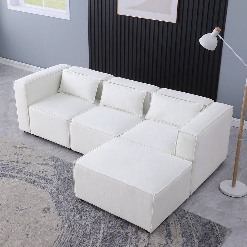 Modular Sofa Chenille Fabric, Simple And Grand, The Seat And Back Is Very Soft. This Is Also A KNOCK DOWN Sofa