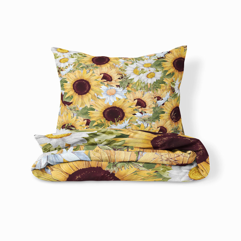Floral Duvet Cover, King Duvet Cover + 2 King Shams