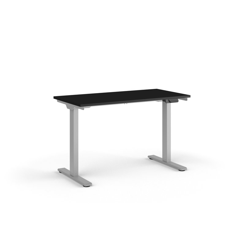 eFloat Go 2.0 Height Adjustable Standing Desk, 48" W x 24" D, Black Laminate