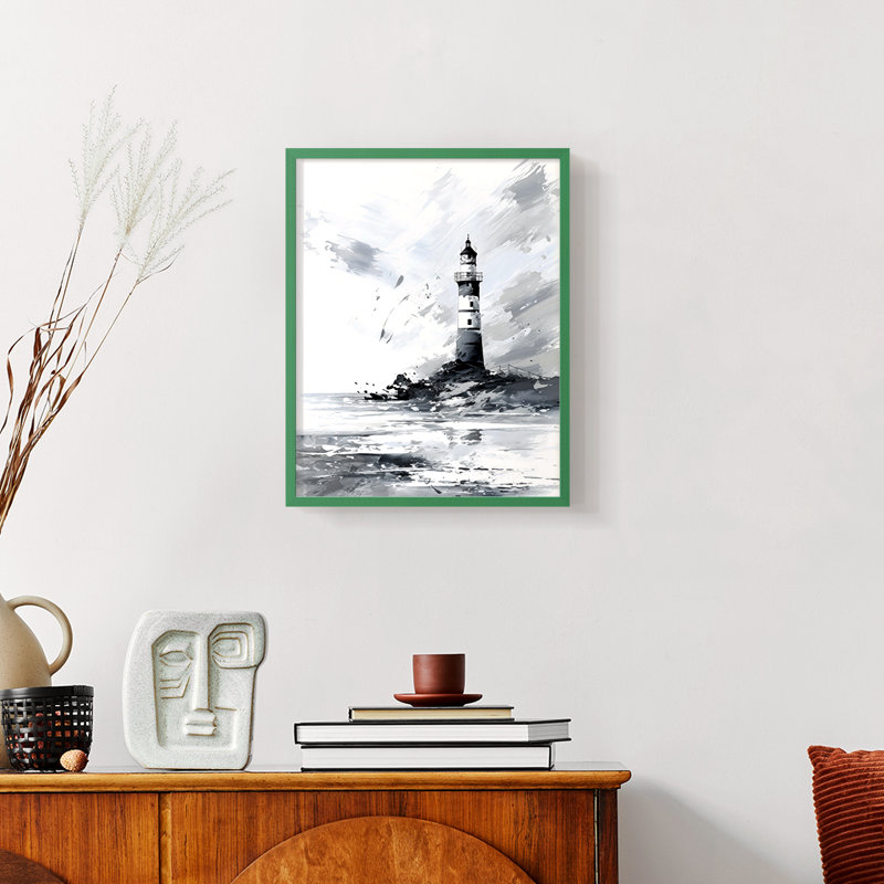 NAUTICAL Series DIX - Impression encadrée de qualité supérieure - Prêt à être accroché - Aucun clou requis, Vert