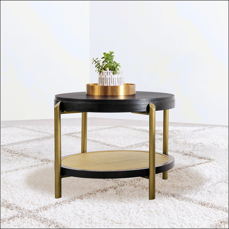 Benson Black Round End Table