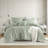 Bailey Green Diamond Pucker Woven Wrinkle Resistant 3-Piece Twin/Twin XL Comforter Set-110406103-110406110