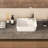 Altair 17 " Ceramic Square Bathroom Sink and Overflow Hole