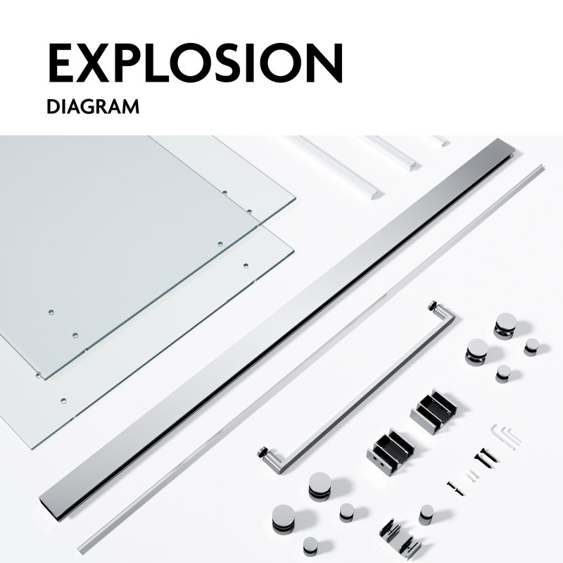  62” - 66" W x 77” H Double Sliding Frameless Glass Shower Doors |3/8" Thickened Clear Tempered Glass | Leak-Proof Precision | Durable Stainless-Steel Hardware | Easy Clean Glass 