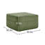 Pouf carré en velours côtelé - Siège d'appoint et pouf côtelé moelleux de 76 cm pour salon, chambre et entrée-1720490328