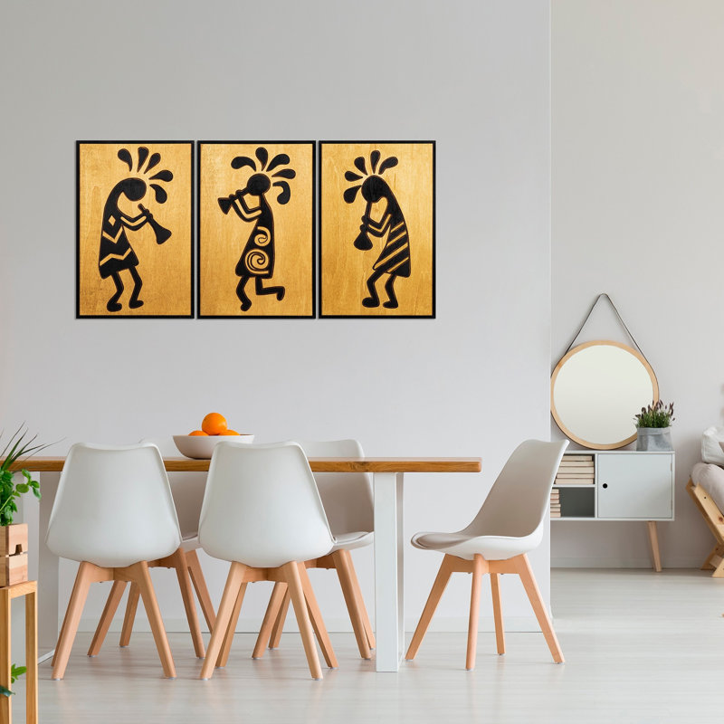 Wall Decor on Solid Wood, African Music