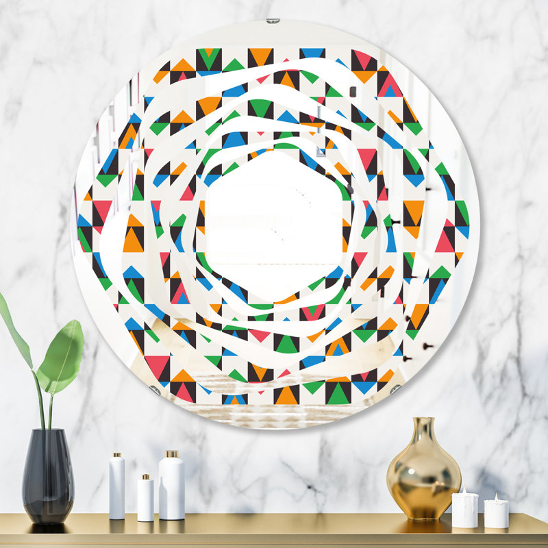 Miroir mural Whirl Ornamental Design II, H 24 po x l 24 po