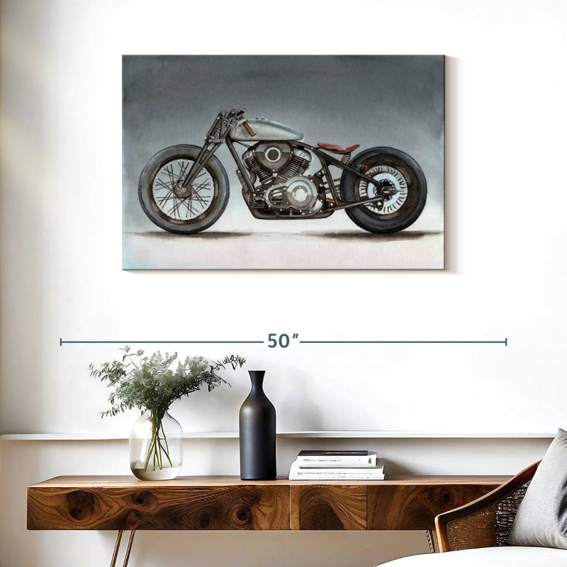 Moto de style rétro, H 24 po x l 36 po