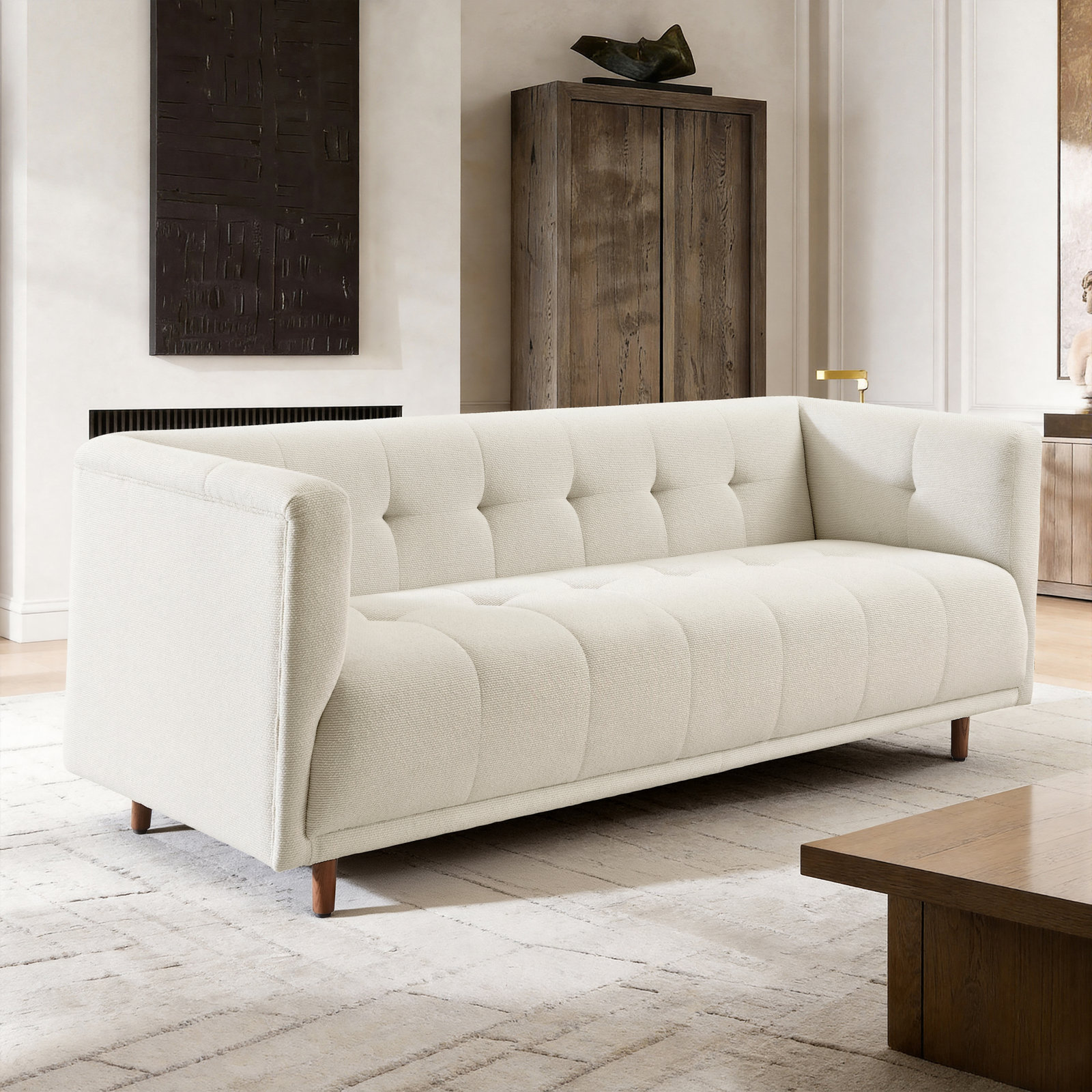 82" Sofa, White