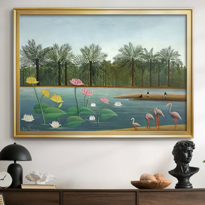 The Flamingos (Les Flamants)-Henri Rousseau-Framed Gallery Wrapped Canvas-1907