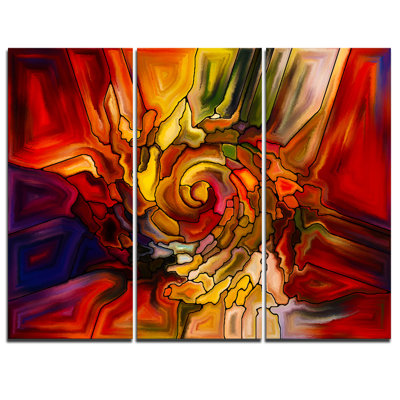 Illusions de vitrail - ensemble de 3 impressions sur toiles tendues