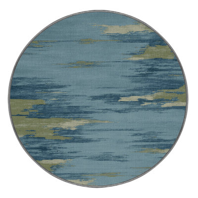 Machine Washable Abstract Gray Area Rug