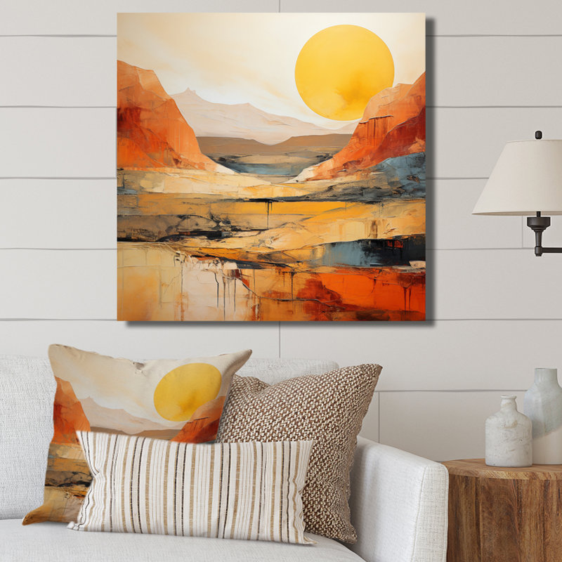 «Bold Landscape Canyon Desert VII», art sur toile Canyon, H 30 po x l 30 po, Sans cadre, Toile tendue