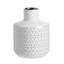 Accent rond blanc / vase or