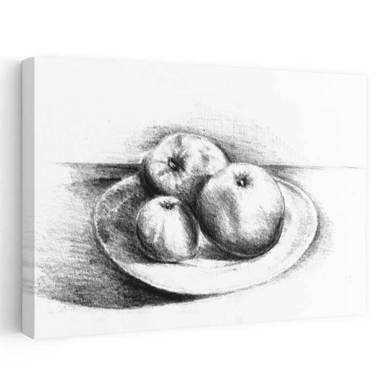 «Classic Apple Still Life Classic Organic Contemporary Fruit», reproduction d'art, H 32 po x l 48 po