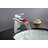 Waterfall Single Hole Bathroom Faucet,Single Handle Bathroom Sink Faucet with LED