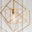 Curran 1 - Light Antique Gold Square/Rectangle Pendant-227870216