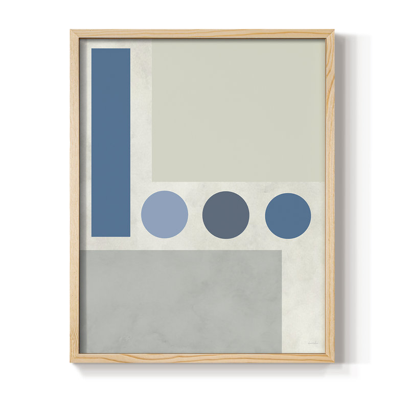 Étoiles alignées II, reproduction encadrée - bois massif, Naturel, H 11 po x l 9 po