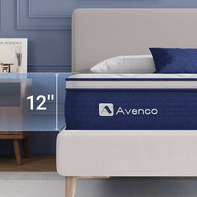Avenco 12'' Medium Soft Memory Foam Hybrid Mattress, Queen