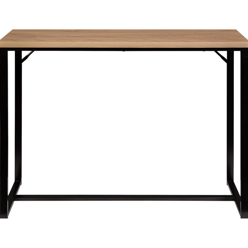 Console côtière moderne en bois naturel et métal noir, dimensions de 39 po, idéale pour la décoration d'une table d'entrée dans le couloir, Great Decor