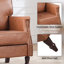 Chaise d'appoint avec accoudoir à garniture cloutée-589084762