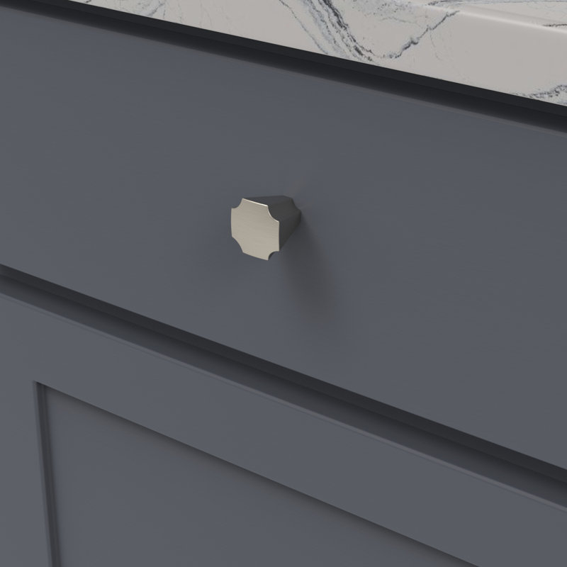 Monarch 1.13" Length Square Knob, Satin Nickel