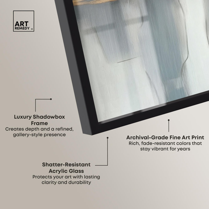 «Golden Bond Shadowbox Print» par Art Remedy, Noir, H 17 po x l 21 po