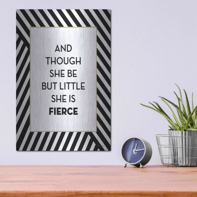 «She Is Fierce» par Lettered & Lined, art mural en métal