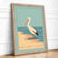 Pelican at Rest Coastal - Framed Print-1407672559-1407672553
